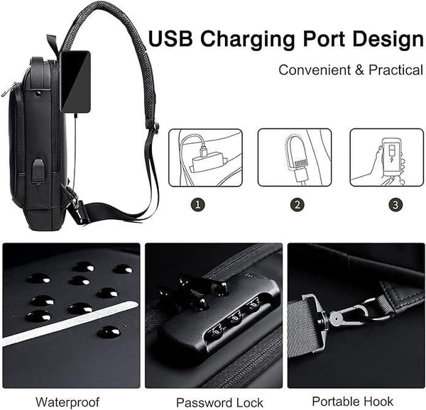 usb charging,waterproof,password lock,new trend Bag for Men & Women,must have this bag  for everey cituation